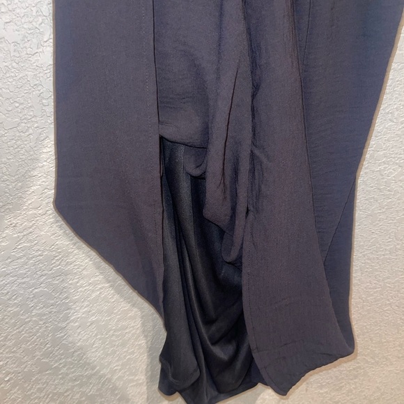 NINE West Black Mod Mini Swing Dress Adjustable Halter Neckline Size Large - Picture 6 of 10
